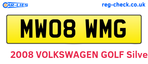MW08WMG are the vehicle registration plates.