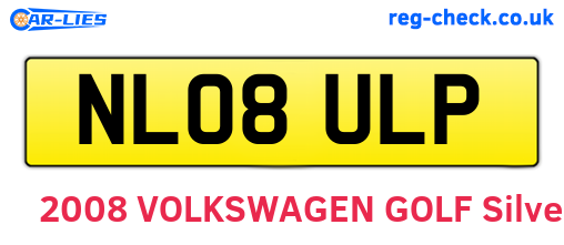 NL08ULP are the vehicle registration plates.