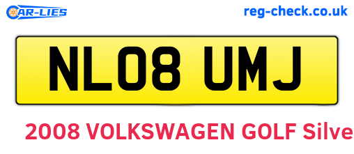 NL08UMJ are the vehicle registration plates.