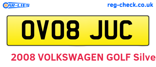 OV08JUC are the vehicle registration plates.