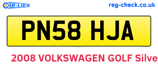 PN58HJA are the vehicle registration plates.
