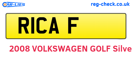 R1CAF are the vehicle registration plates.