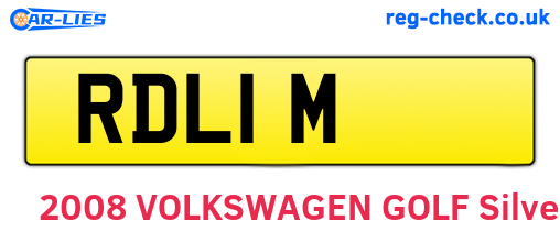 RDL1M are the vehicle registration plates.