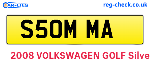 S50MMA are the vehicle registration plates.