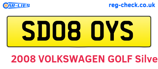 SD08OYS are the vehicle registration plates.