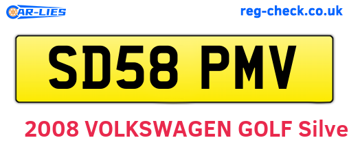 SD58PMV are the vehicle registration plates.