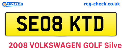 SE08KTD are the vehicle registration plates.