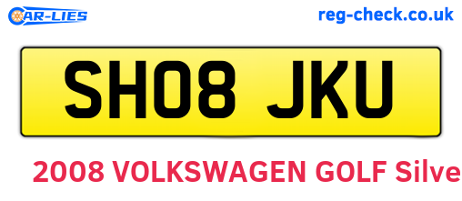 SH08JKU are the vehicle registration plates.