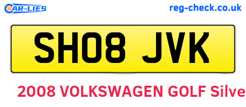 SH08JVK are the vehicle registration plates.