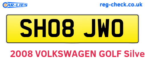 SH08JWO are the vehicle registration plates.