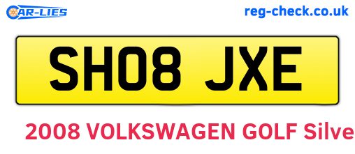 SH08JXE are the vehicle registration plates.