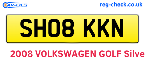 SH08KKN are the vehicle registration plates.