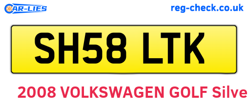 SH58LTK are the vehicle registration plates.