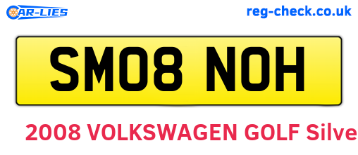 SM08NOH are the vehicle registration plates.
