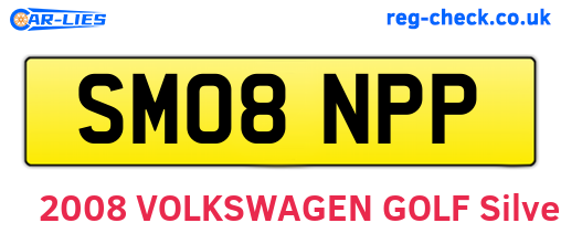 SM08NPP are the vehicle registration plates.