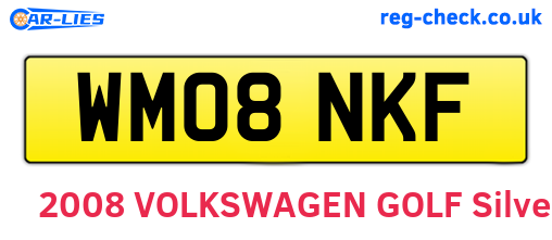 WM08NKF are the vehicle registration plates.