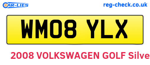 WM08YLX are the vehicle registration plates.