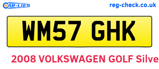 WM57GHK are the vehicle registration plates.
