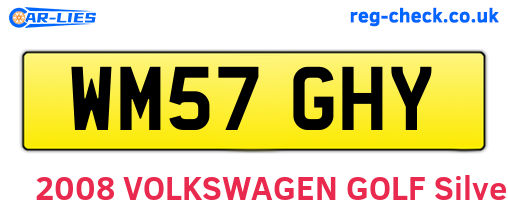 WM57GHY are the vehicle registration plates.