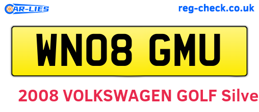 WN08GMU are the vehicle registration plates.