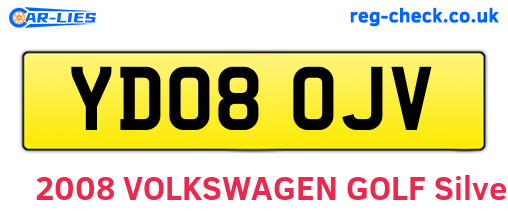 YD08OJV are the vehicle registration plates.
