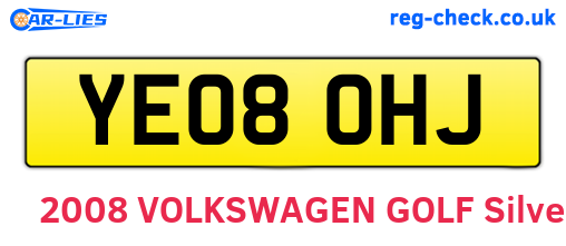 YE08OHJ are the vehicle registration plates.