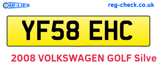 YF58EHC are the vehicle registration plates.