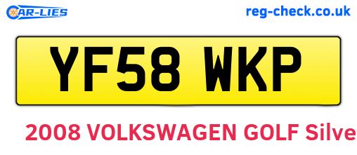 YF58WKP are the vehicle registration plates.