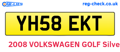 YH58EKT are the vehicle registration plates.