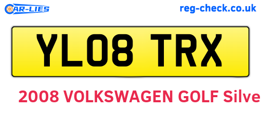 YL08TRX are the vehicle registration plates.