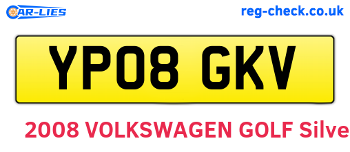 YP08GKV are the vehicle registration plates.