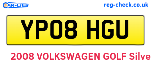 YP08HGU are the vehicle registration plates.