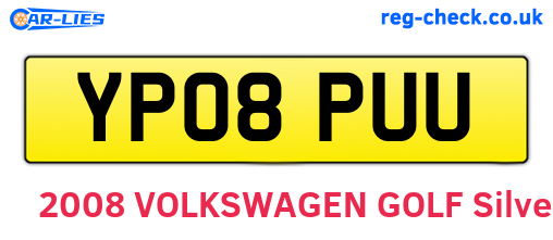 YP08PUU are the vehicle registration plates.