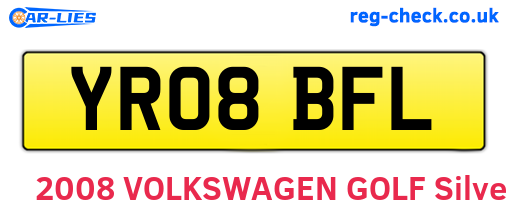 YR08BFL are the vehicle registration plates.