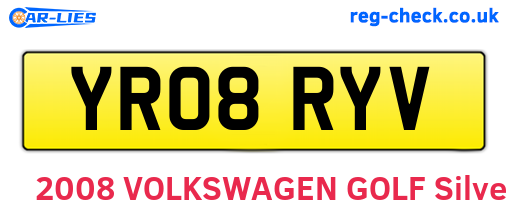 YR08RYV are the vehicle registration plates.
