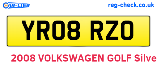 YR08RZO are the vehicle registration plates.
