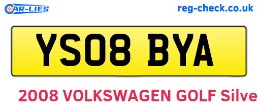 YS08BYA are the vehicle registration plates.
