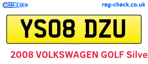 YS08DZU are the vehicle registration plates.