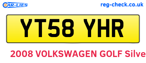 YT58YHR are the vehicle registration plates.