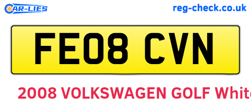 FE08CVN are the vehicle registration plates.