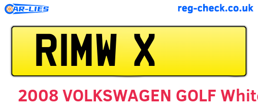 R1MWX are the vehicle registration plates.