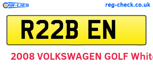 R22BEN are the vehicle registration plates.