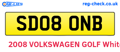 SD08ONB are the vehicle registration plates.