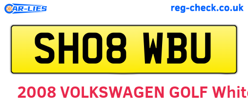 SH08WBU are the vehicle registration plates.
