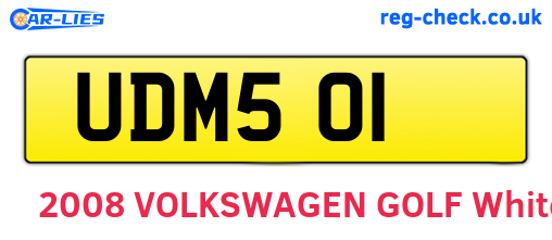 UDM501 are the vehicle registration plates.