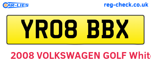 YR08BBX are the vehicle registration plates.