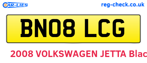 BN08LCG are the vehicle registration plates.