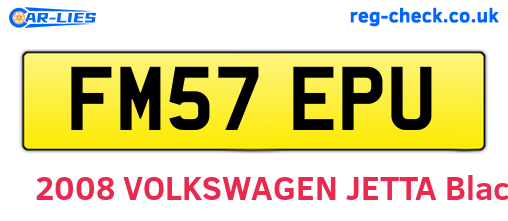 FM57EPU are the vehicle registration plates.