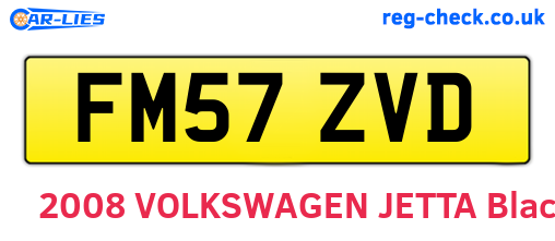 FM57ZVD are the vehicle registration plates.