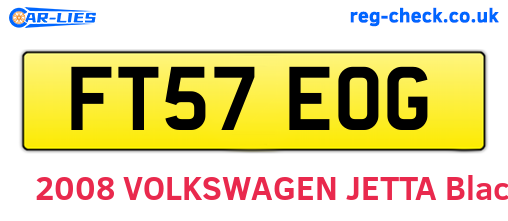 FT57EOG are the vehicle registration plates.